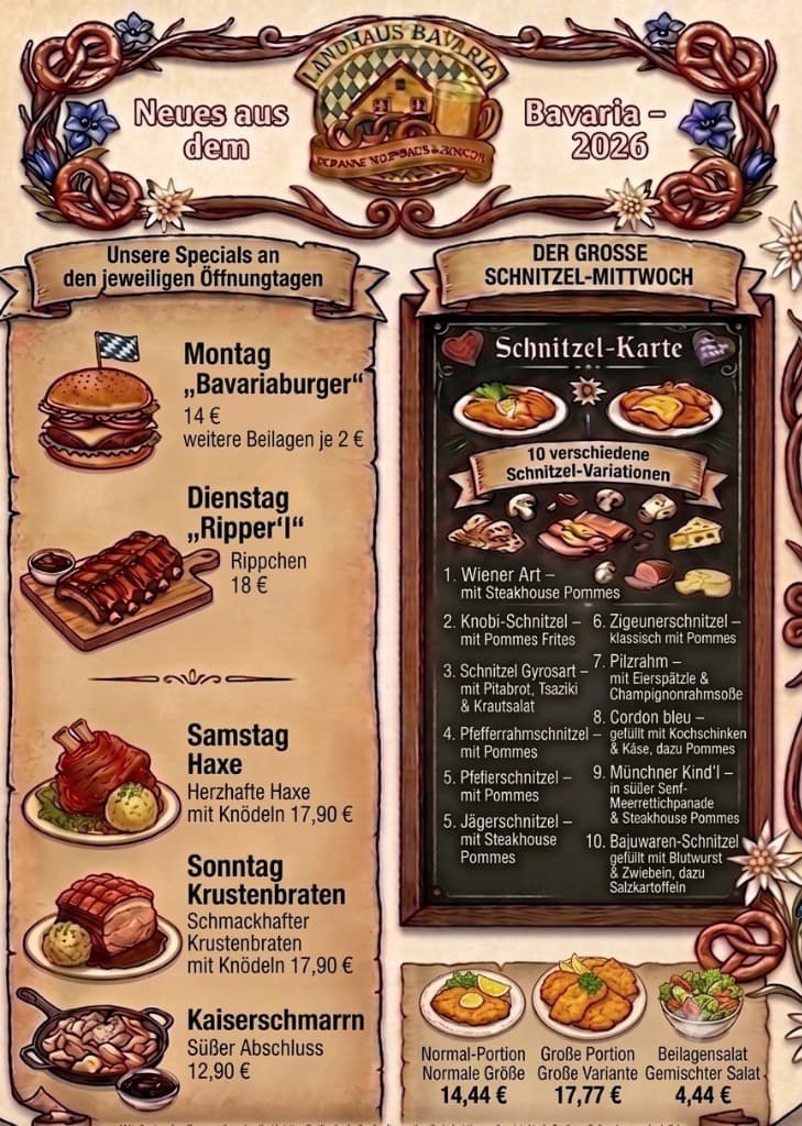 Specials an den Öffnungstagen