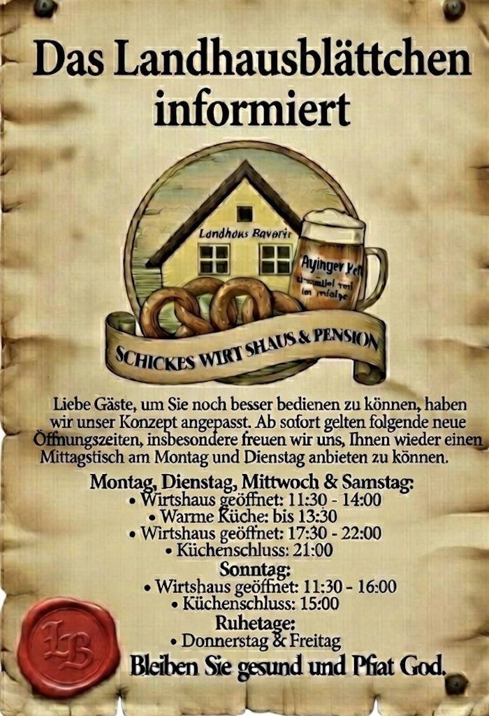 Das Landhausblättchen informiert